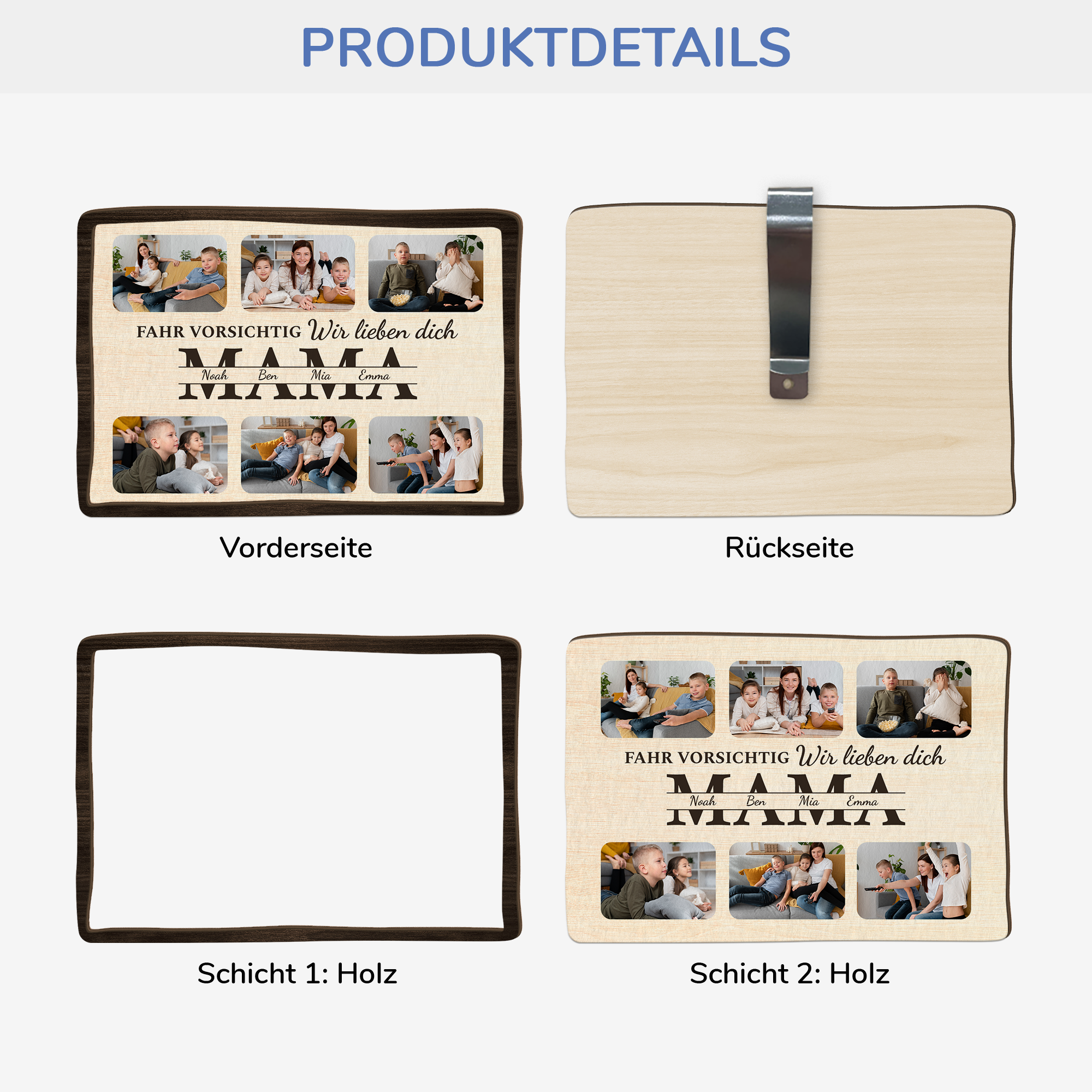 4108GGE3 fahr vorsichtig mama personalisierter auto visier clip fur mamas mit foto 4108GKN5A