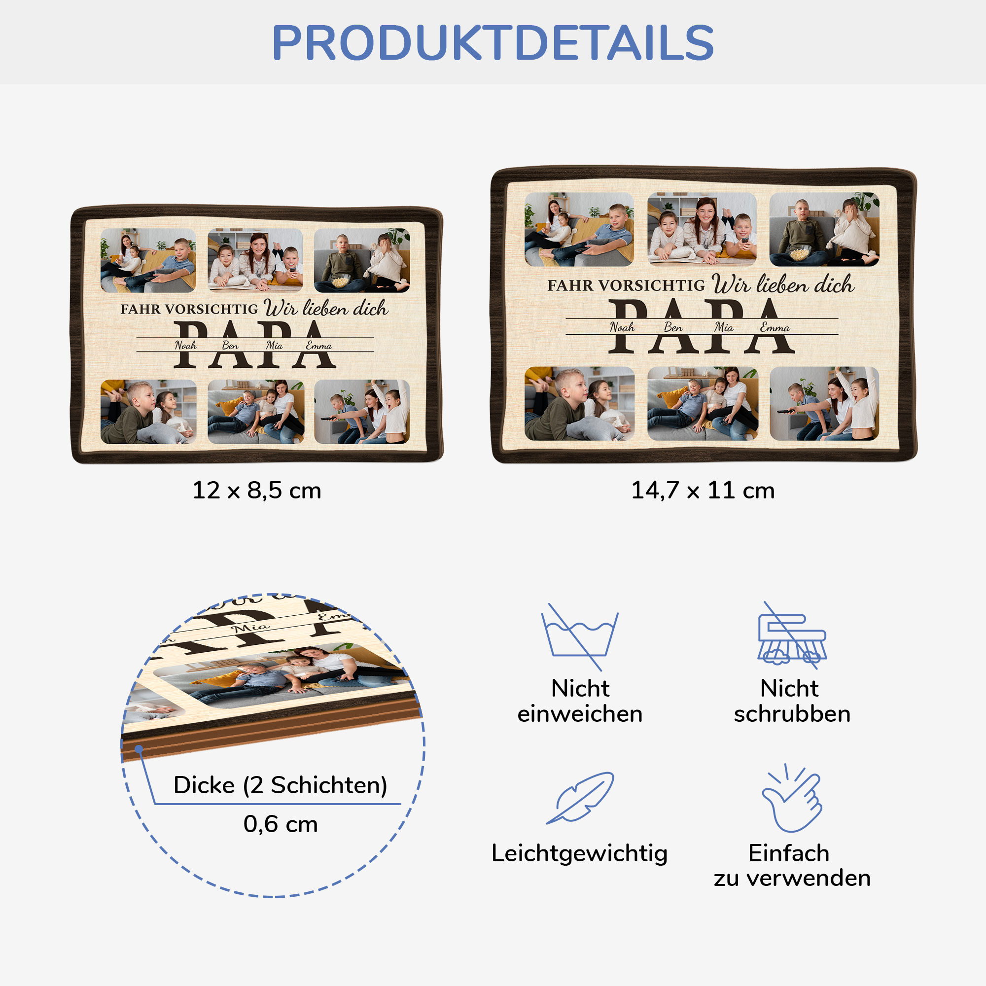 4108GGE4 fahr vorsichtig mama personalisierter auto visier clip fur mamas mit foto 4108GKN5A