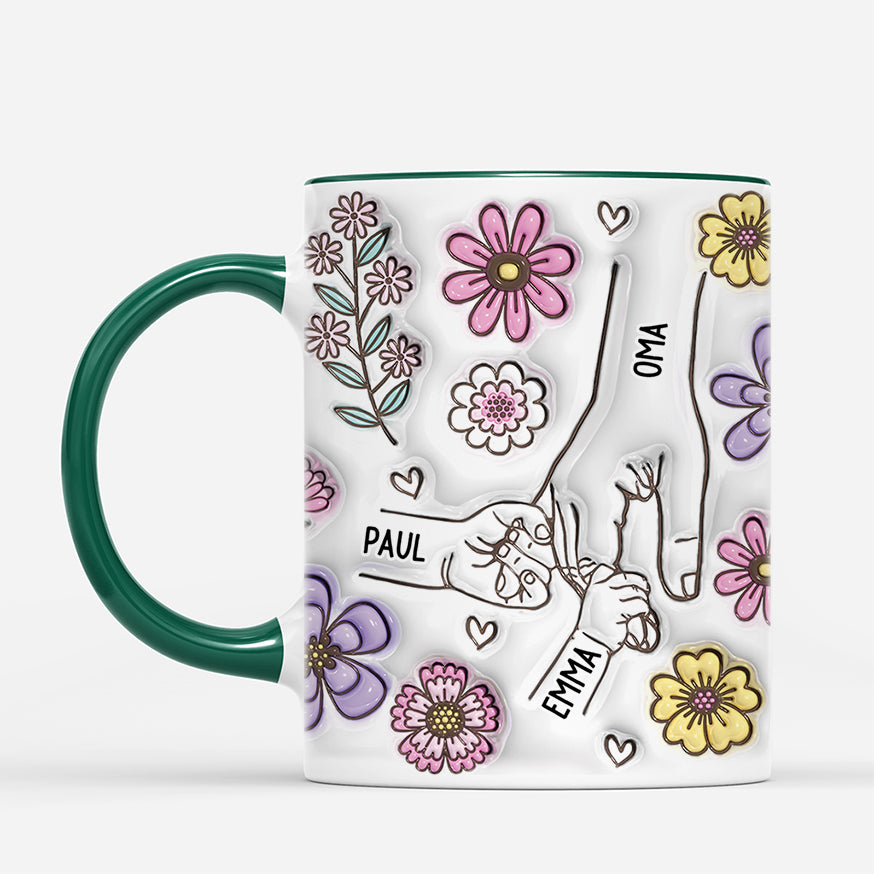 4122MGE2 3d druck effekt mama kinder blumen personalisierte tasse mama_ 4122M3K5A