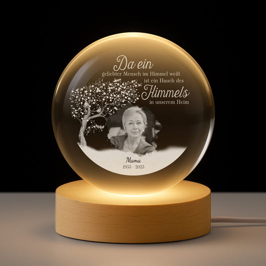 4126LGE1 ein stuck himmel wohnt nun bei uns weil du im himmel bist kristallkugel personalisiert foto mamapapa zur erinnerung 4126ltl5a_75fbc60b 7217 4324 a34b 6ed3c216a61f