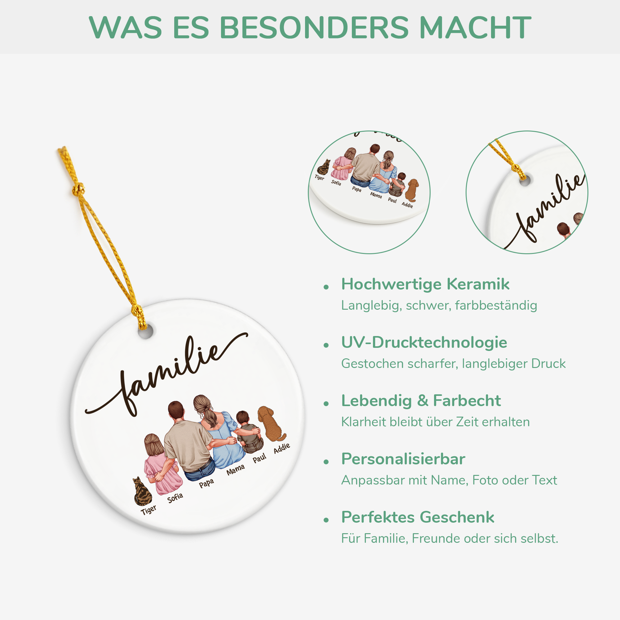 4130OGE4 familie mit hund katze personalisierte keramik ornamente familie_ 4130O6T5I