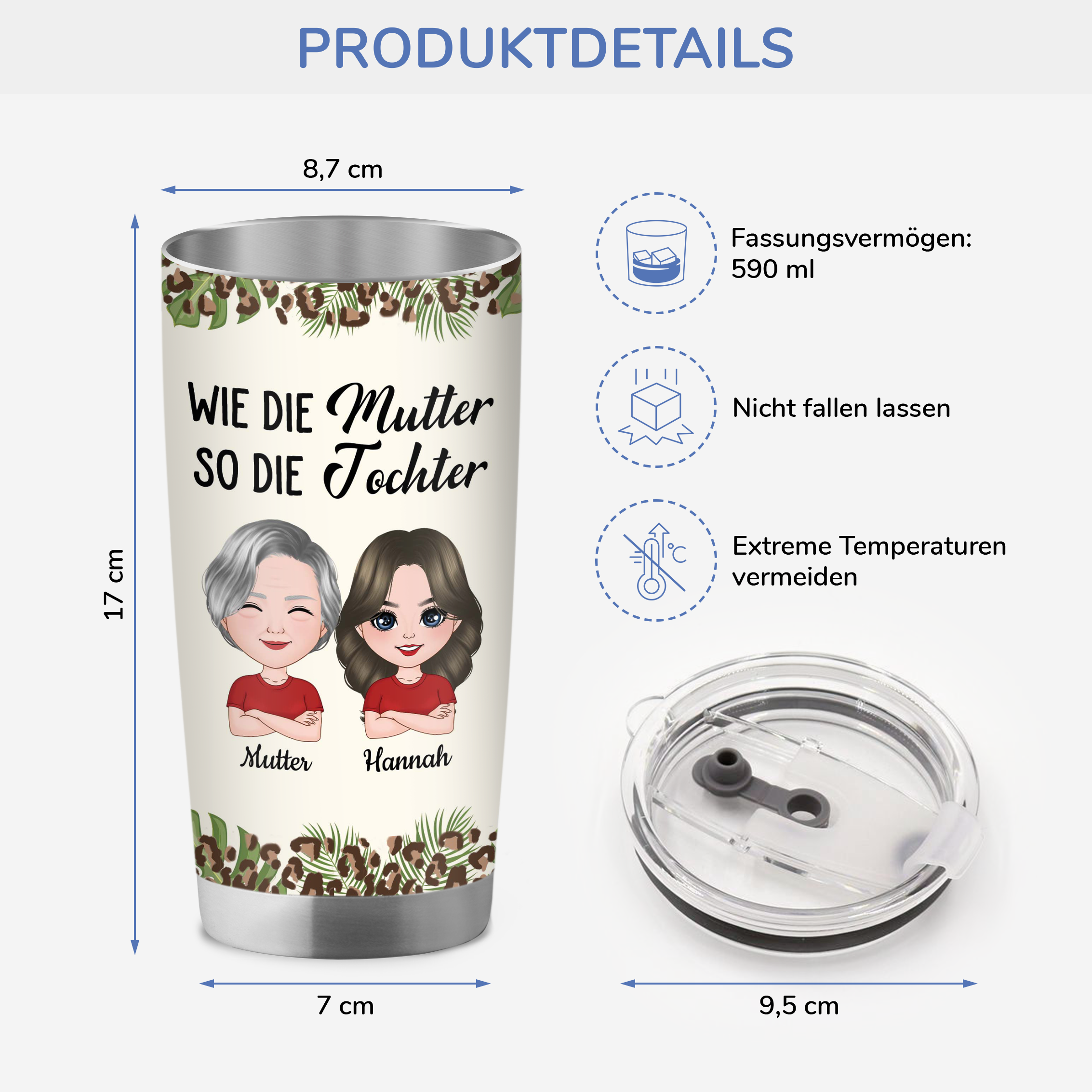 4133TGE3 wie die mutter so die tochter personalisierter thermobecher 20oz fur mamas 4133T6T8A