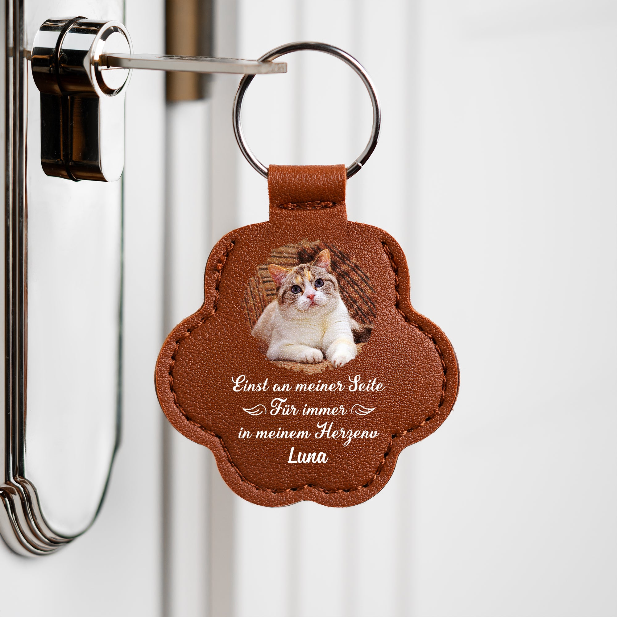 4135AGE2 fur immer in meinem herzen personalisierte trauergeschenke  schlusselanhanger hundehaare_ katze foto 4135aj6p5a
