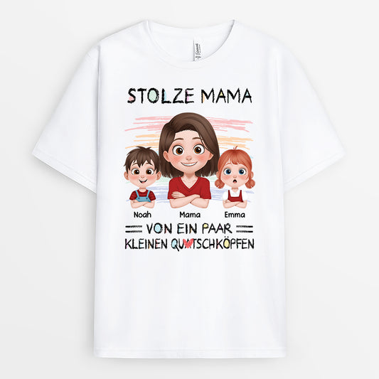4137AGE1 stolze mama von kleinen quatschkopfen mama t shirt personalisiert 4137AKQ0A