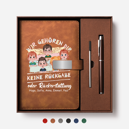 4143MGE1 ich gehore dir keine ruckgabe keine erstattung personalisiertes geschenk  uv druck notizbuch mit stift papamama 4143mott5a