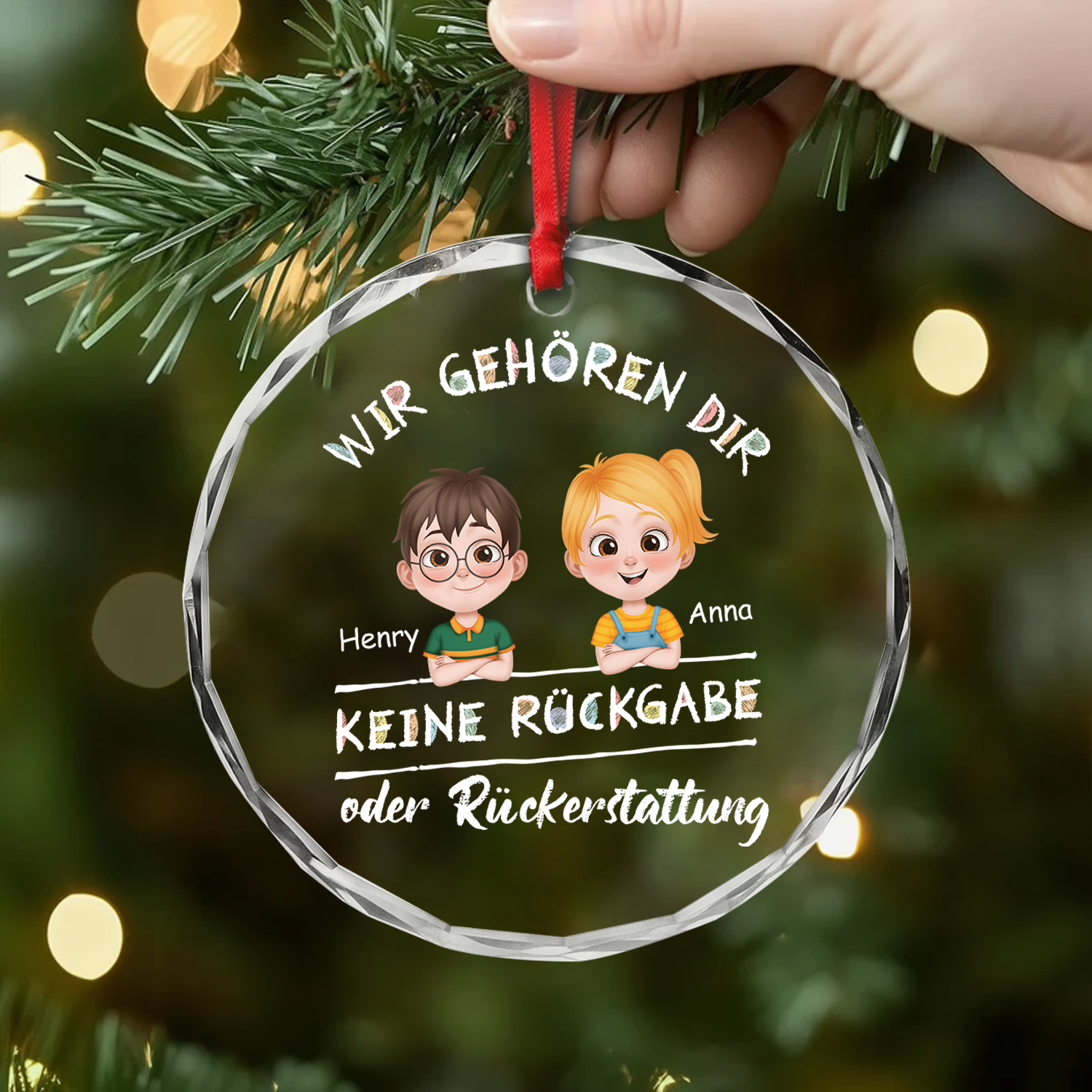 4143OGE2 keine ruckgabe oder ruckerstattung personalisierte glas ornamente papa lustig 4143O8H0B