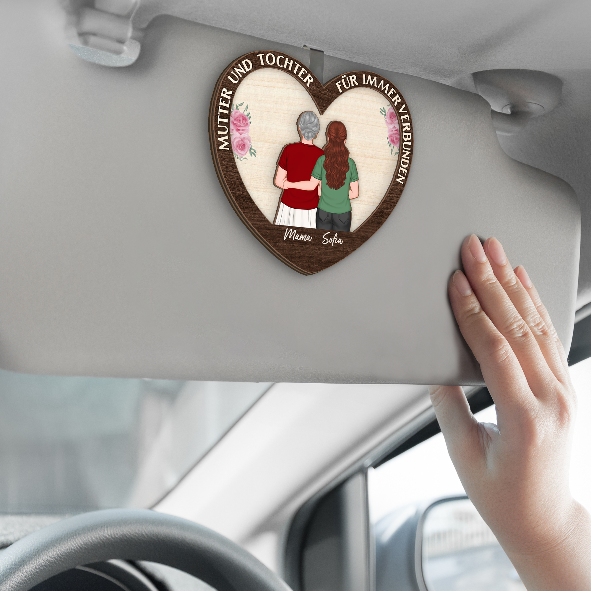 4157GGE2 mutter und tochter fur immer verbunden personalisierter auto visier clip mama 4157G3T0A
