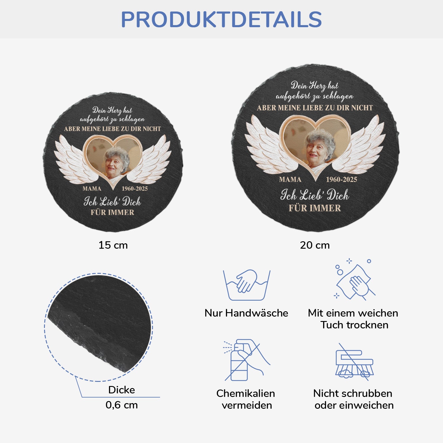 4179QGE4 ich lieb dich fur immer personalisierter gedenkstein fur mama mit foto 4179QTL5A