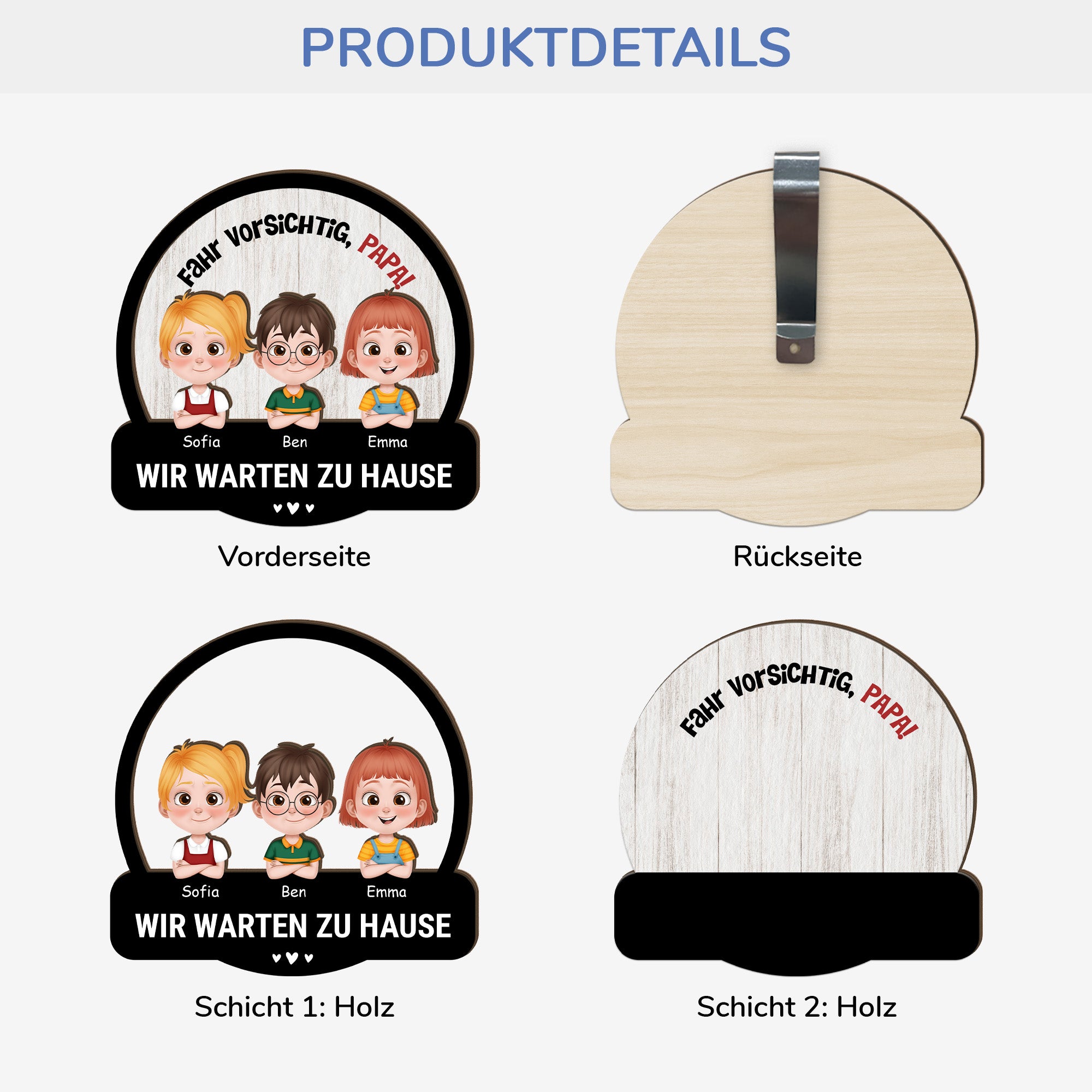 4190GGE3 fahr vorsichtig personalisierter auto visier clip fur mama 4190G9L0B