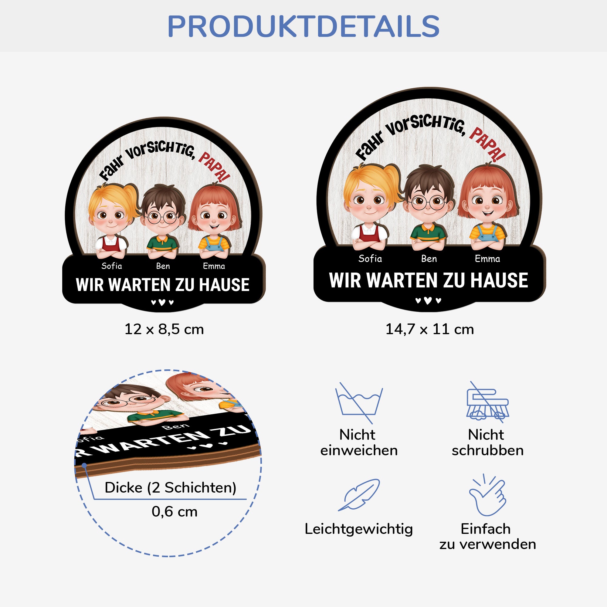 4190GGE4 fahr vorsichtig personalisierter auto visier clip fur mama 4190G9L0B