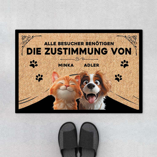 4199DGE1 gaste nur mit zustimmung der hunde fussmatte hund personalisieren_ 4199D_0b956723 2cce 48a8 918d 7977a5af4e14