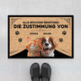 4199DGE1 gaste nur mit zustimmung der hunde fussmatte hund personalisieren_ 4199D_0b956723 2cce 48a8 918d 7977a5af4e14
