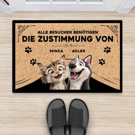 4199DGE2 gaste nur mit zustimmung der hunde fussmatte hund personalisieren_ 4199D_4a166d5e bf6c 477f 977f fc17ae0fd1aa