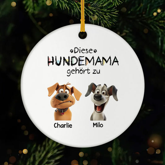 4222OGE1 diese hundemama gehort zu buntstifte personalisierter weihnachtsschmuck_ keramik 4222O8Q5C