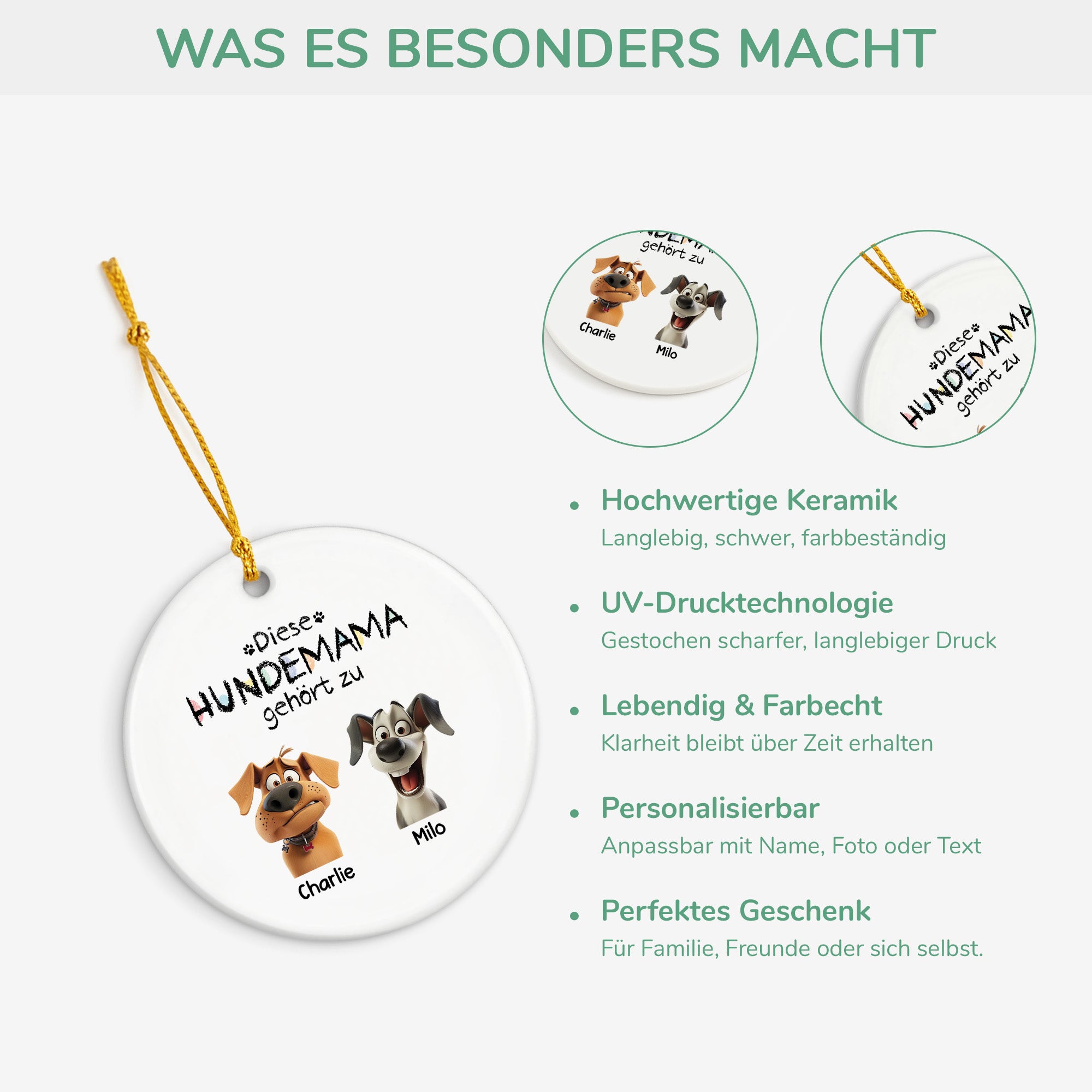 4222OGE4 diese hundemama gehort zu buntstifte personalisierter weihnachtsschmuck_ keramik 4222O8Q5C