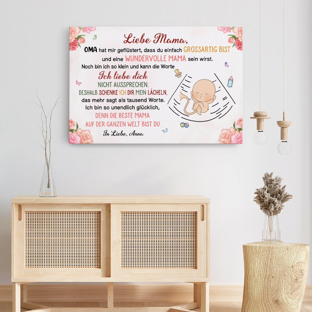 4226CGE3 liebe mama personalisierte leinwand fur frischgebackene mama 4226C8N8A