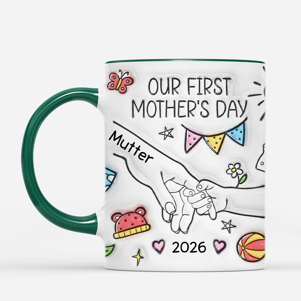 4259MGE2 3d druck effekt unser erster muttertag personalisierte tasse mama_ zum muttertag 4259M8N5A