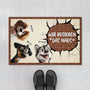 4264DGE1 wir regieren das haus hunde cartoon fussmatte hund personalisieren_ 4264DTD5C