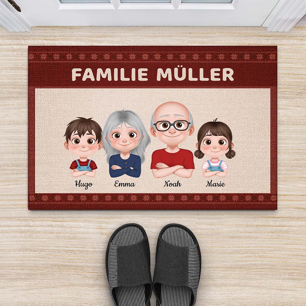 4267DGE2 die familie cartoon fussmatte familie personalisiert_ 4267DTQ0A_77d80ac0 7e6f 467d b957 c9086f464d82