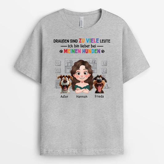 4285AGE2 ich bin lieber bei meinen hunden stehend personalisierte hunde t shirts 4285AKK0C