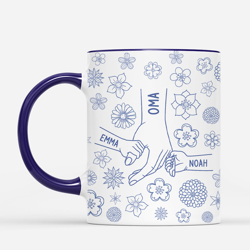 4286MGE2 mama und kinder pinke blume personalisierte tasse mama_ 4286MKM3A