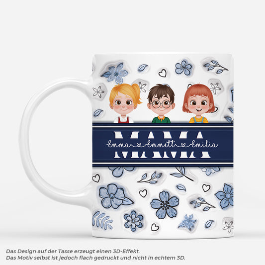 4287MGE1 3d druck effekt mama und blumen cartoon personalisierte tasse mama_ 4287M5H0A