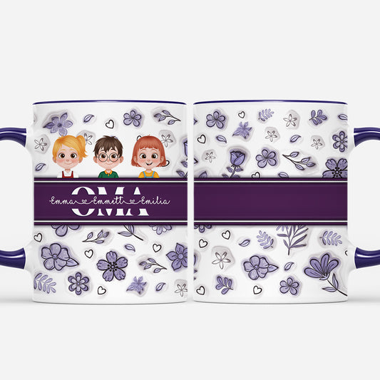 4287MGE2 3d druck effekt mama und blumen cartoon personalisierte tasse mama_ 4287M5H0A