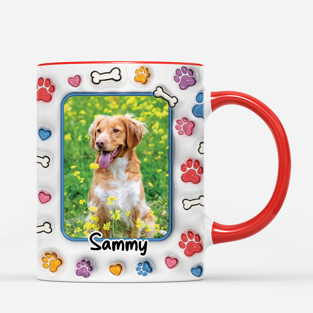 4302MGE3 3d druck effekt beste hundemama aller zeiten personalisierte tassen hund_ 4302M