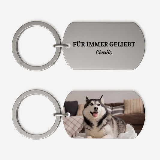4308JGE1 fur immer geliebt aluminium schlusselanhanger hund personalisiert_ foto_ zur erinnerung 4308JKL0C