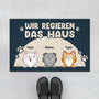 4340DGE1 ich regiere das haus lustige fussmatte personalisiert katze_ 4340D