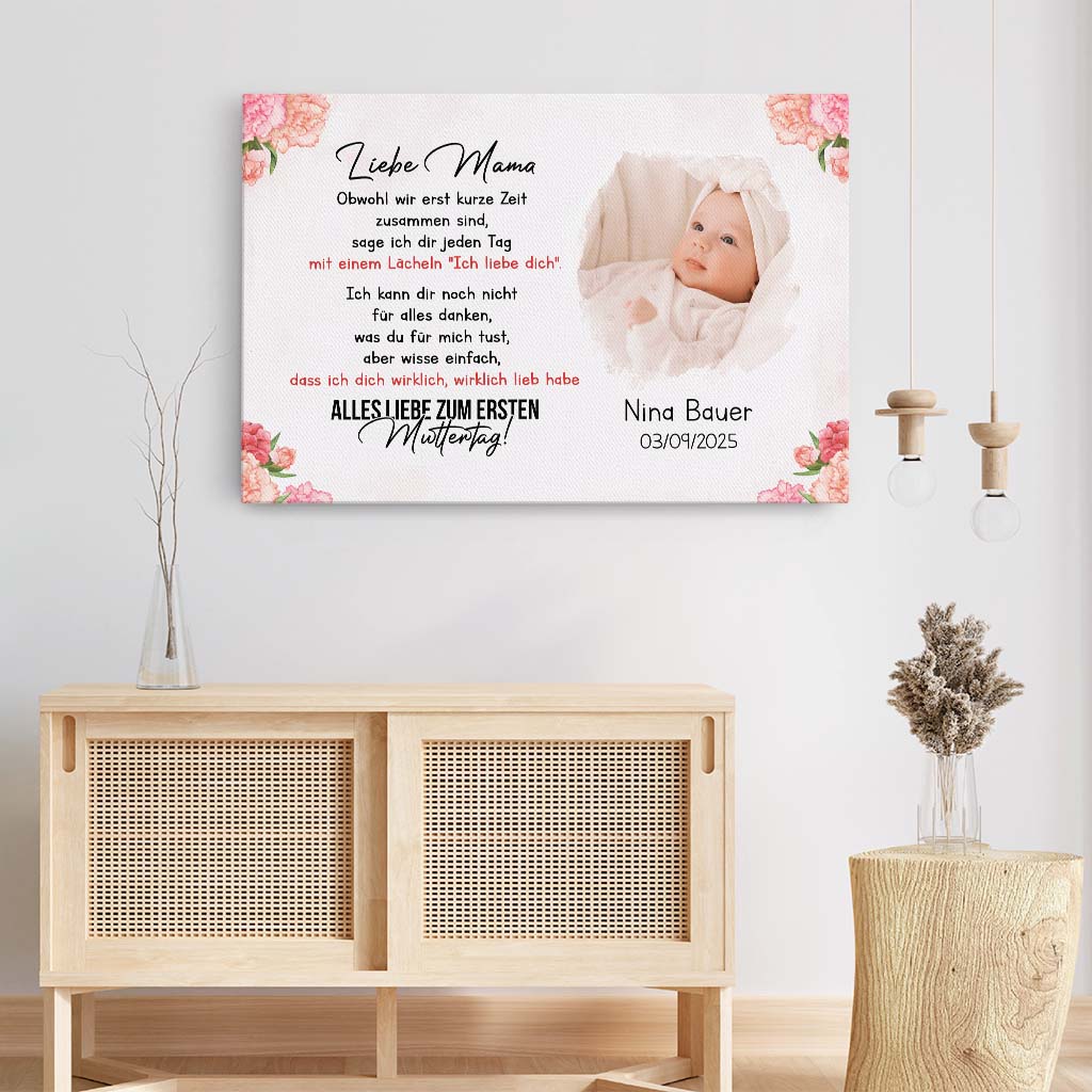 4342CGE3 ich liebe dich personalisierte leinwand mama_ zum ersten muttertag mit foto 4342C8T5A