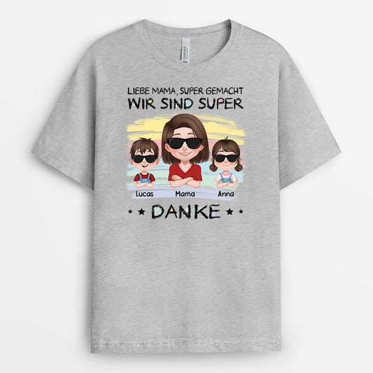 4349AGE2 papa gut gemacht wir sind grossartig cartoon buntstift t shirt papa personalisiert_ 4349AKH0B