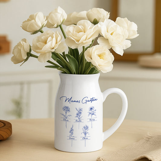 4357OGE2 omas garten toile de jouy personalisiertes geschenk garten_  keramik vase oma 4357otp5a