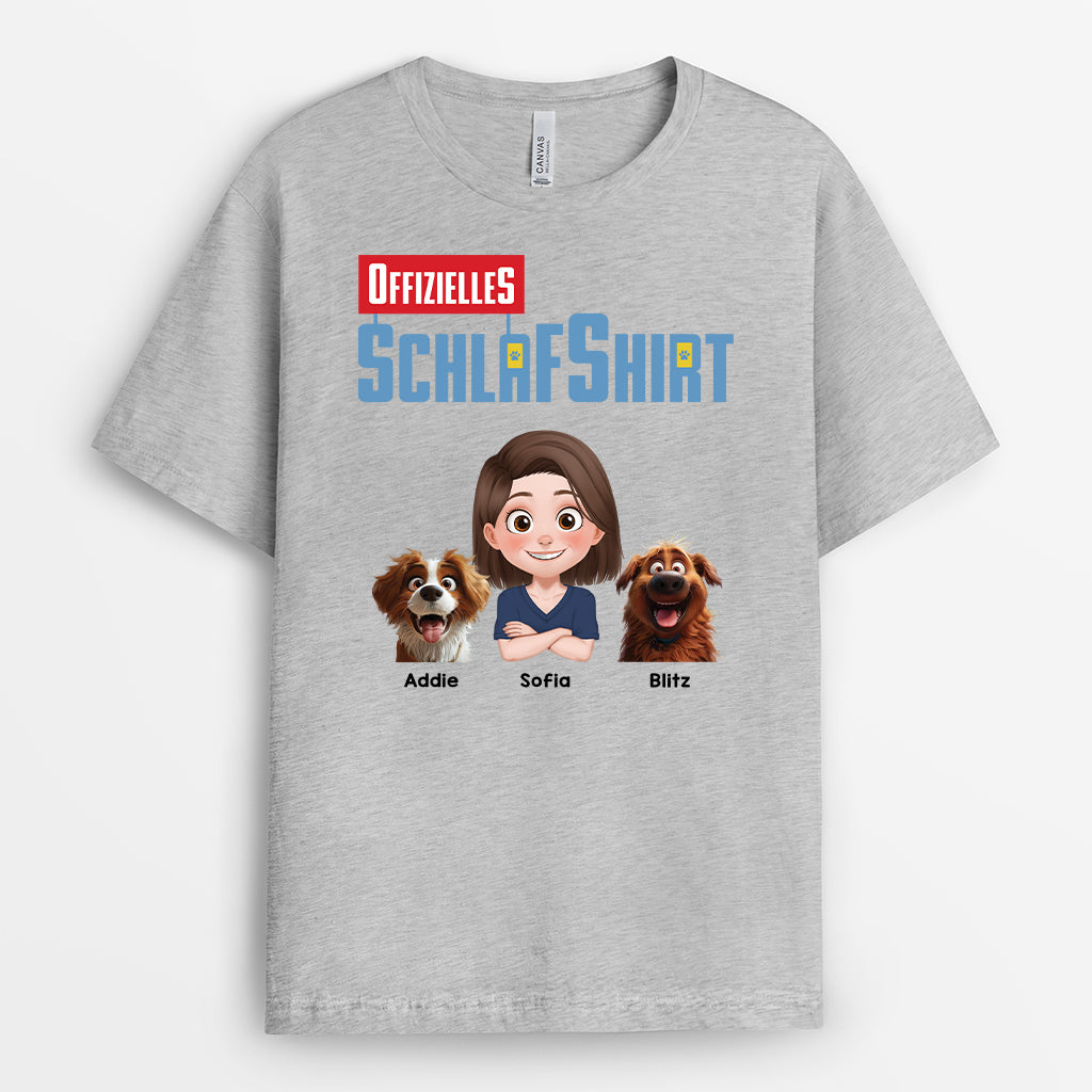 4379AGE2 offizielles schlafshirt personalisierte hunde t shirts 4379AKK0C