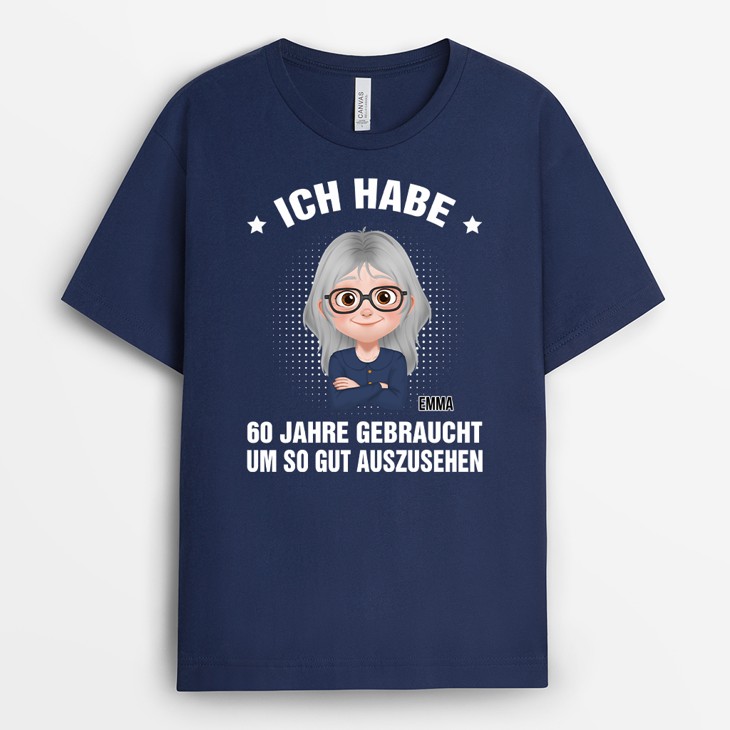 4397AGE2 es hat  jahre gedauert um so gut auszusehen cartoon personalisierte t shirts damen_ 4397AKH0A