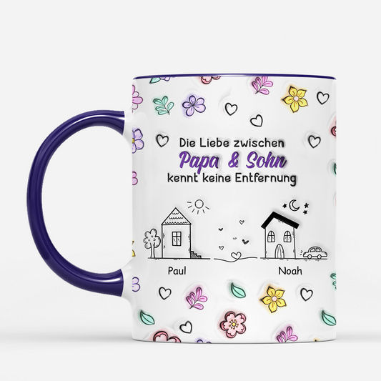 4420MGE2 3d druck effekt die liebe zwischen  und  kennt keine entfernung personalisierte tasse mama 4420M