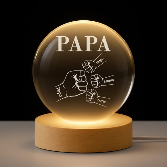 4423LGE1 der beste papa kristallkugel personalisiert oma opa mama papa 4423L6Q5B