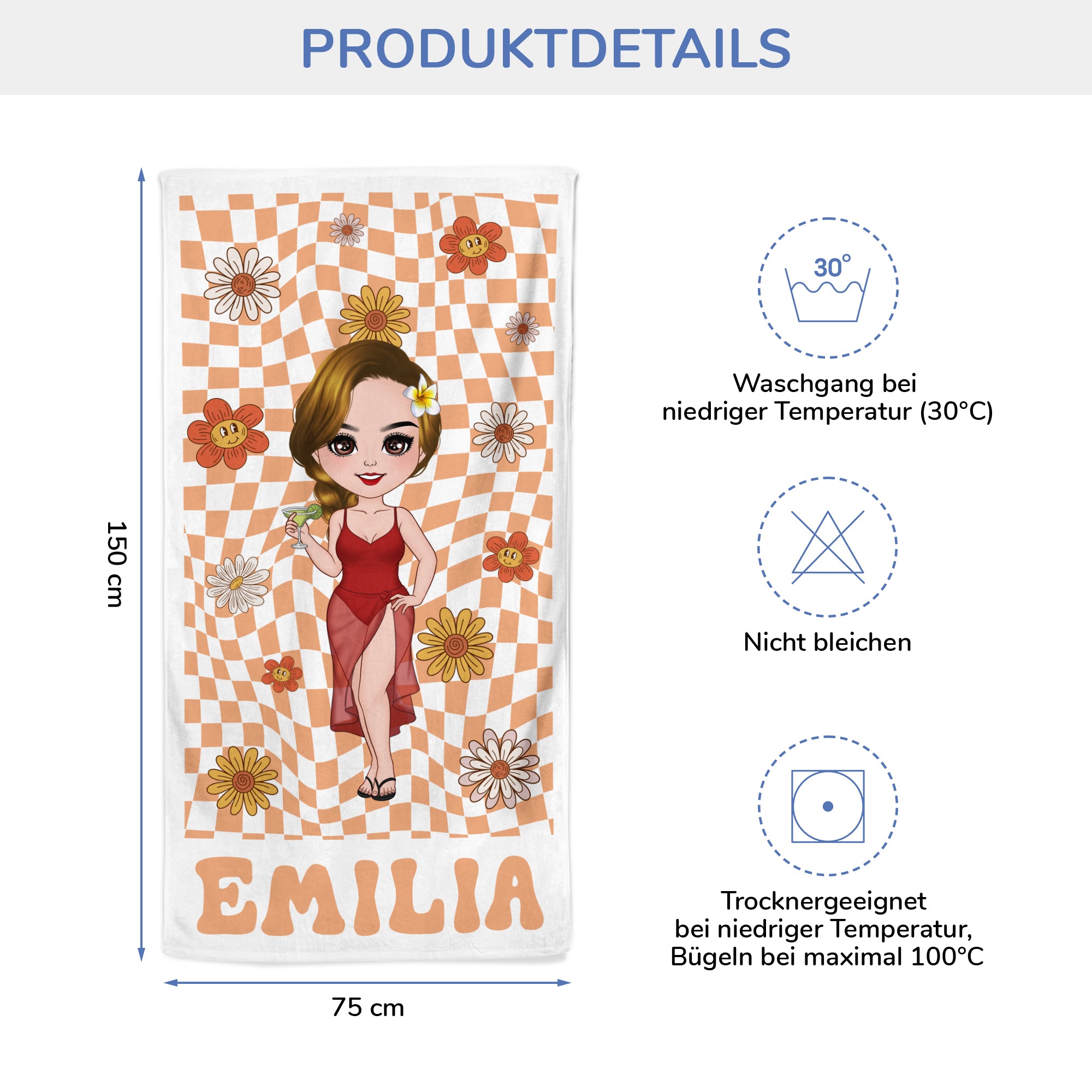 4431BGE3 stilvolle frau chibi personalisierte strandtucher_ fur frauen 4431B6QNA