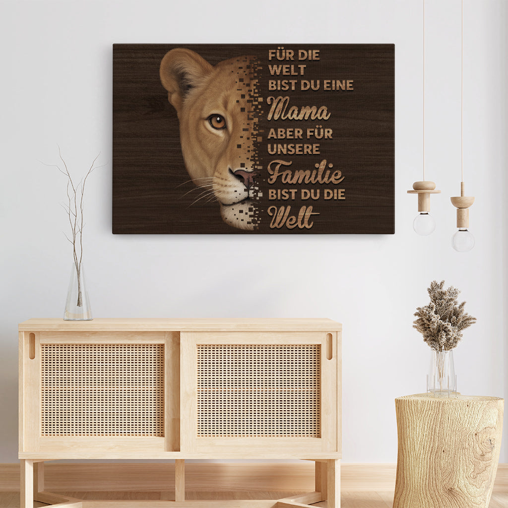 4434CGE3 fur die welt bist du eine mama lowe personalisierte leinwand mama 4434C6TNA