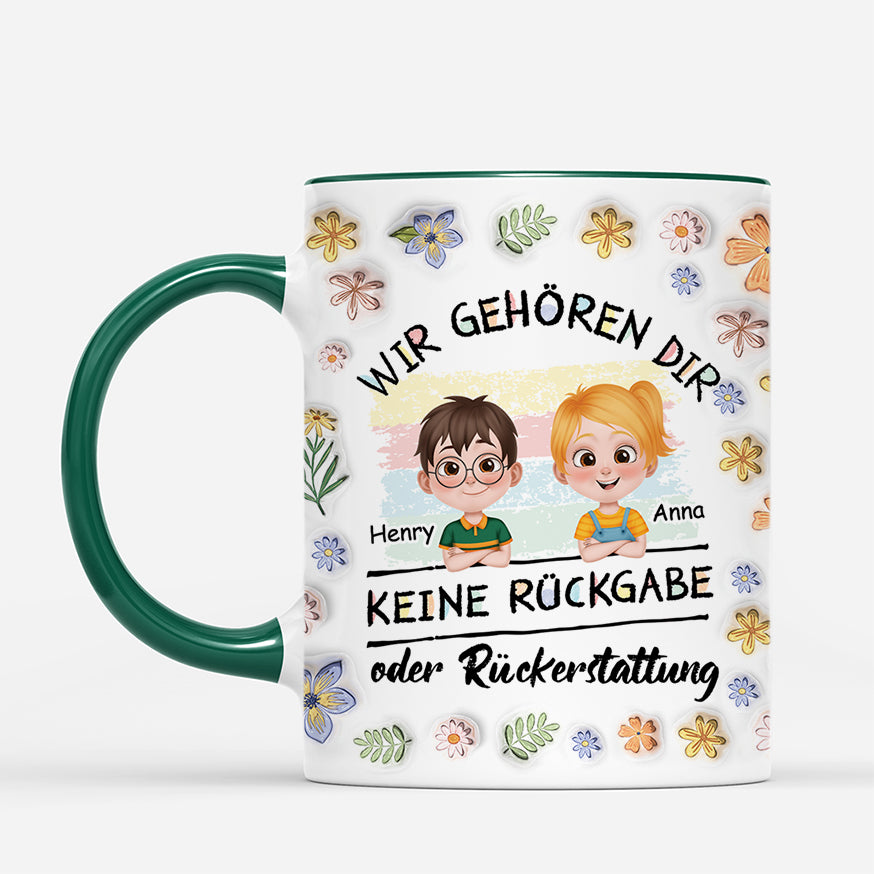 4443MGE2 3d druck effekt keine ruckgabe oder ruckerstattung blumen personalisierte tasse mama lustig 4443M5T0A