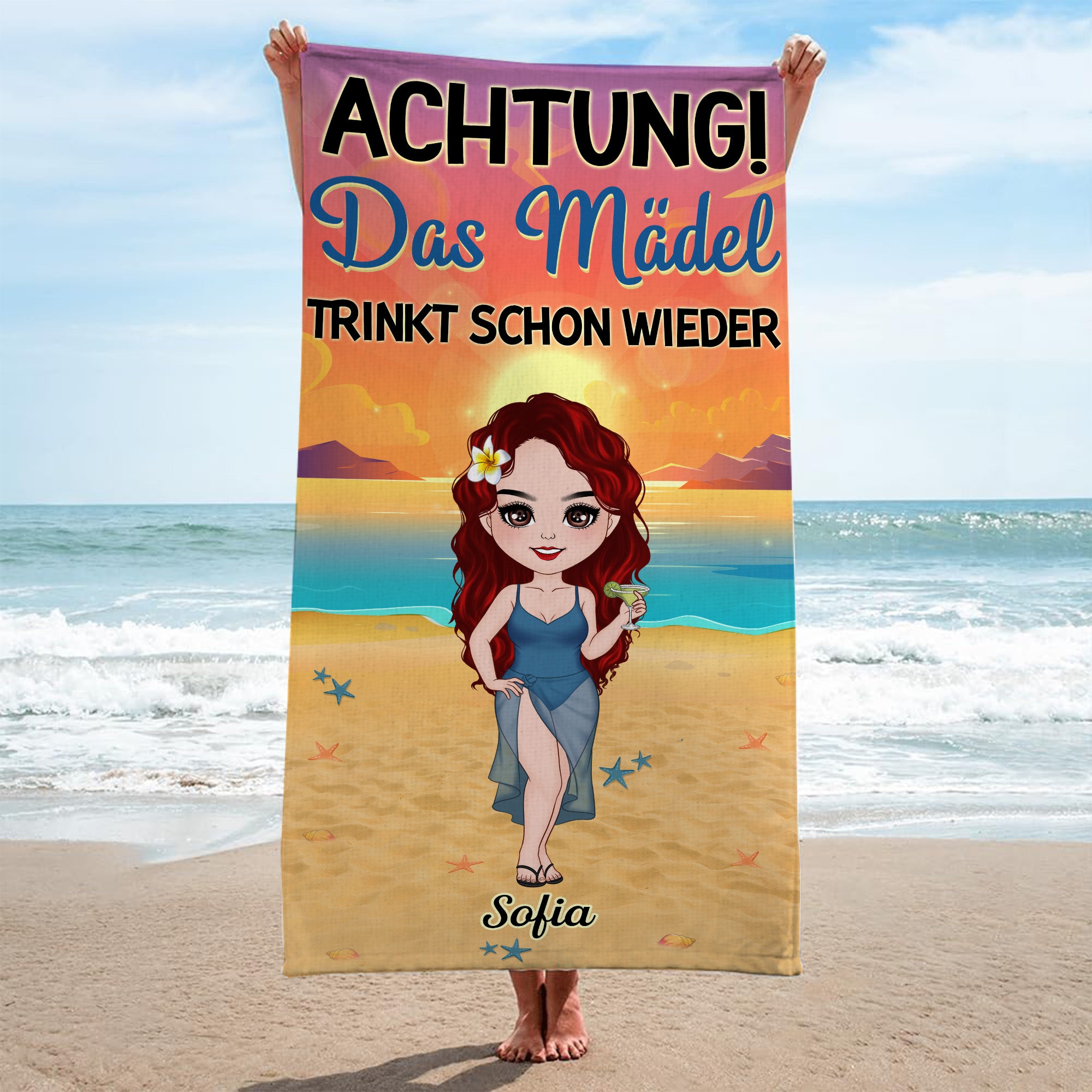 4445BGE2 achtung die madels trinken schon wieder strandtuch personalisiert_ fur frauen 4445BKTTA