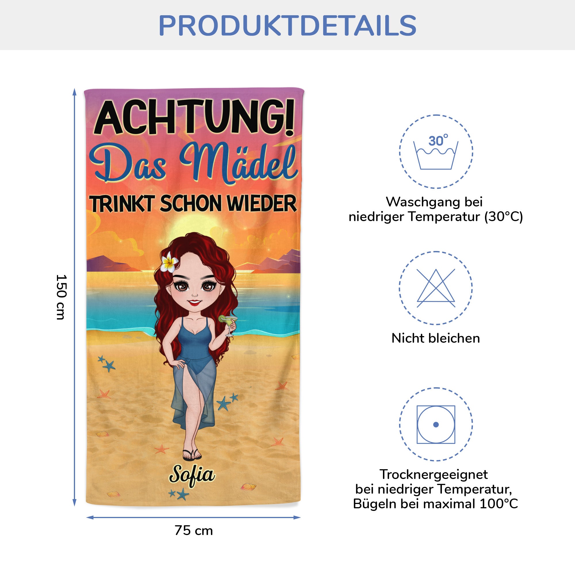 4445BGE3 achtung die madels trinken schon wieder strandtuch personalisiert_ fur frauen 4445BKTTA
