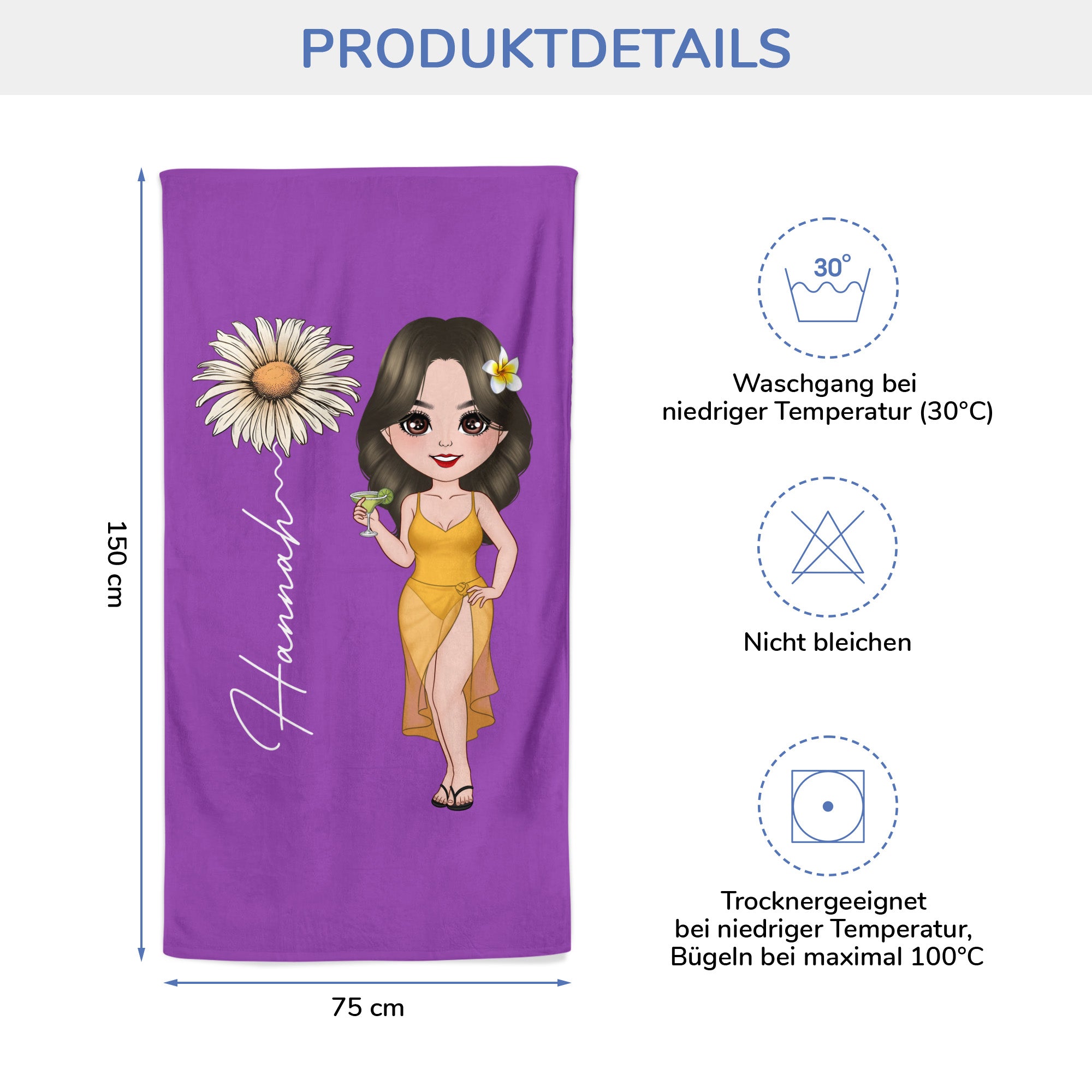 4450BGE3 stilvolle frau strandtuch personalisiert_ fur frauen 4450B8KTA