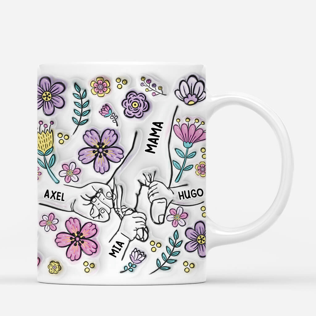4456MGE3 3d druck effekt mama und kinder version 12 personalisierte tasse mama 4456M5H5A