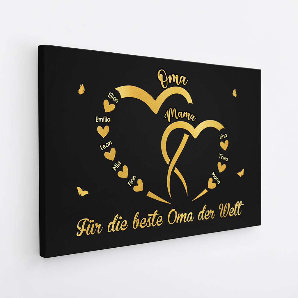 4469CGE2 fur die beste oma der welt personalisierte leinwand oma 4469C8M3A