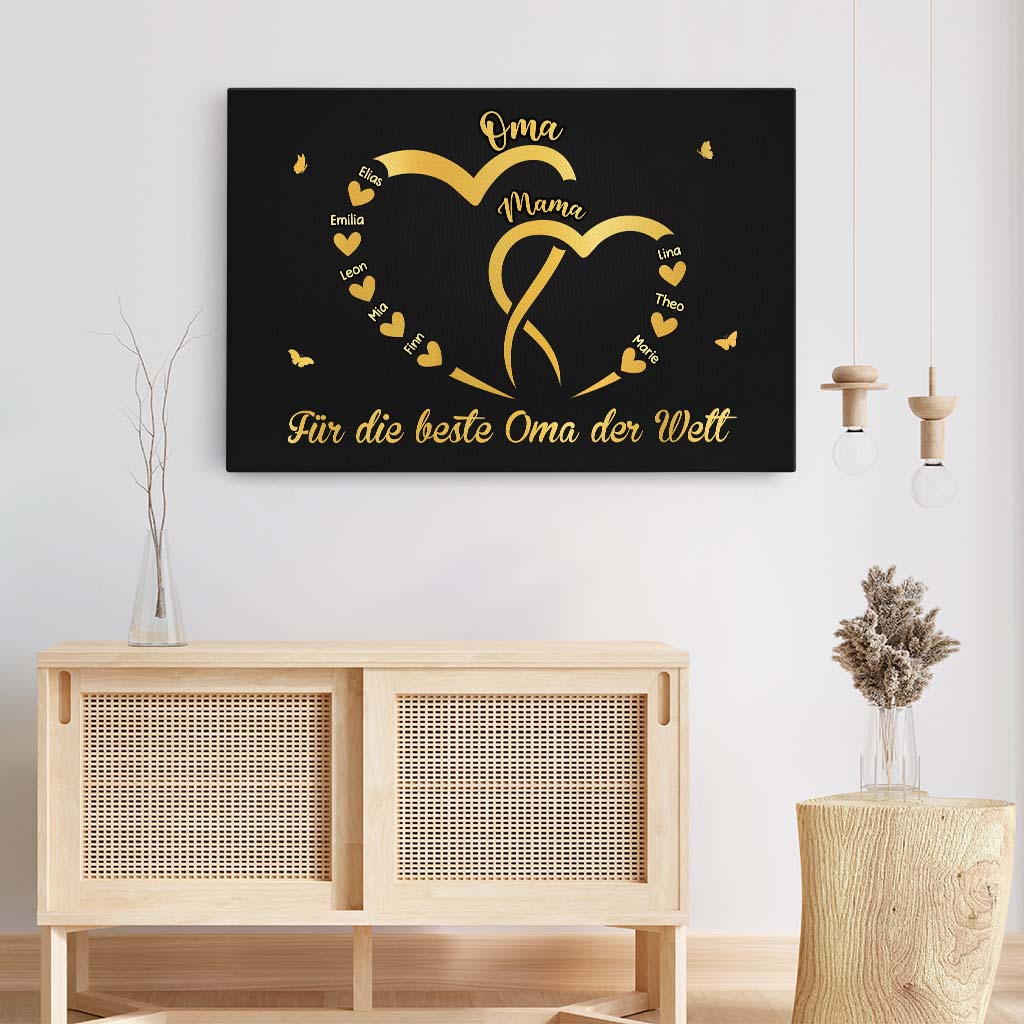 4469CGE3 fur die beste oma der welt personalisierte leinwand oma 4469C8M3A