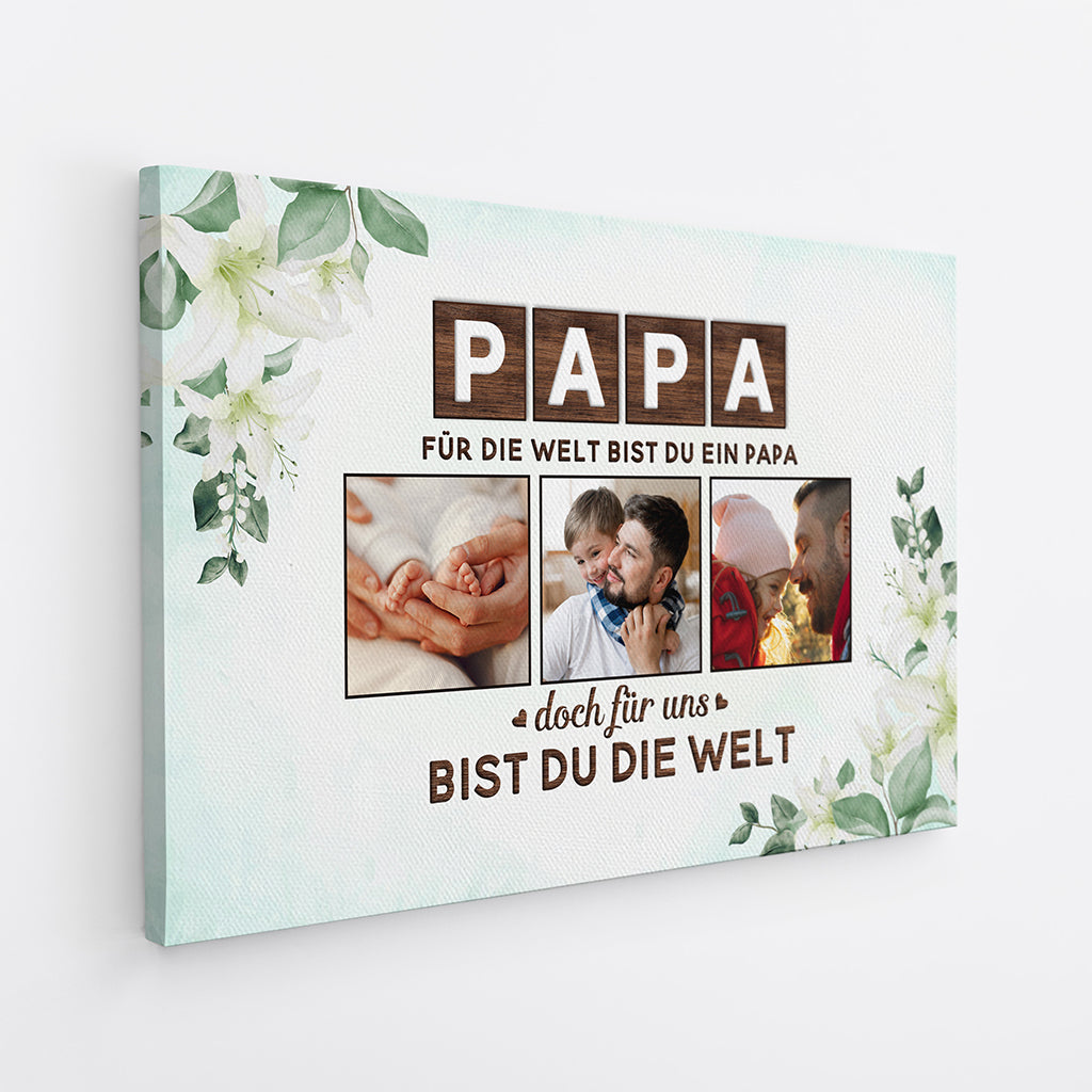 4472CGE2 fur uns bist du die welt personalisierte leinwand mama foto 4472C5L5A