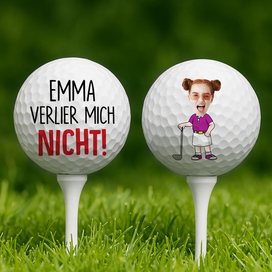 4485KGE2 ich bin nicht verloren personalisierter golfball_ fur manner mit gesicht lustig 4485KTM3B