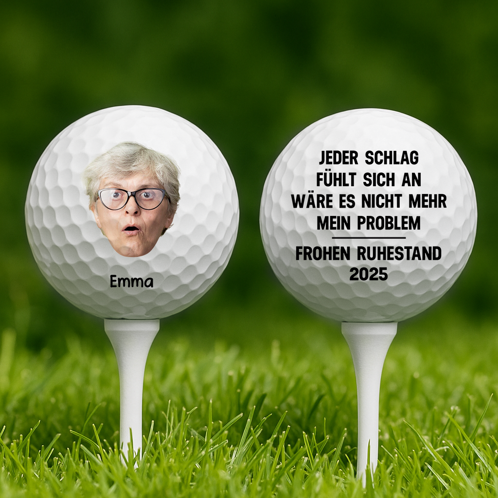 4486KGE2 ich bin vollzeitgolfer personalisierter golfball_ fur manner mit gesicht lustig 4486KTN5B