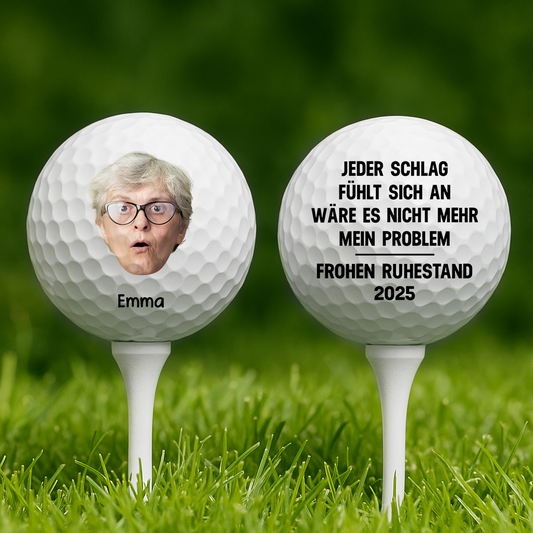 4486KGE2 ich bin vollzeitgolfer personalisierter golfball_ fur manner mit gesicht lustig 4486KTN5B